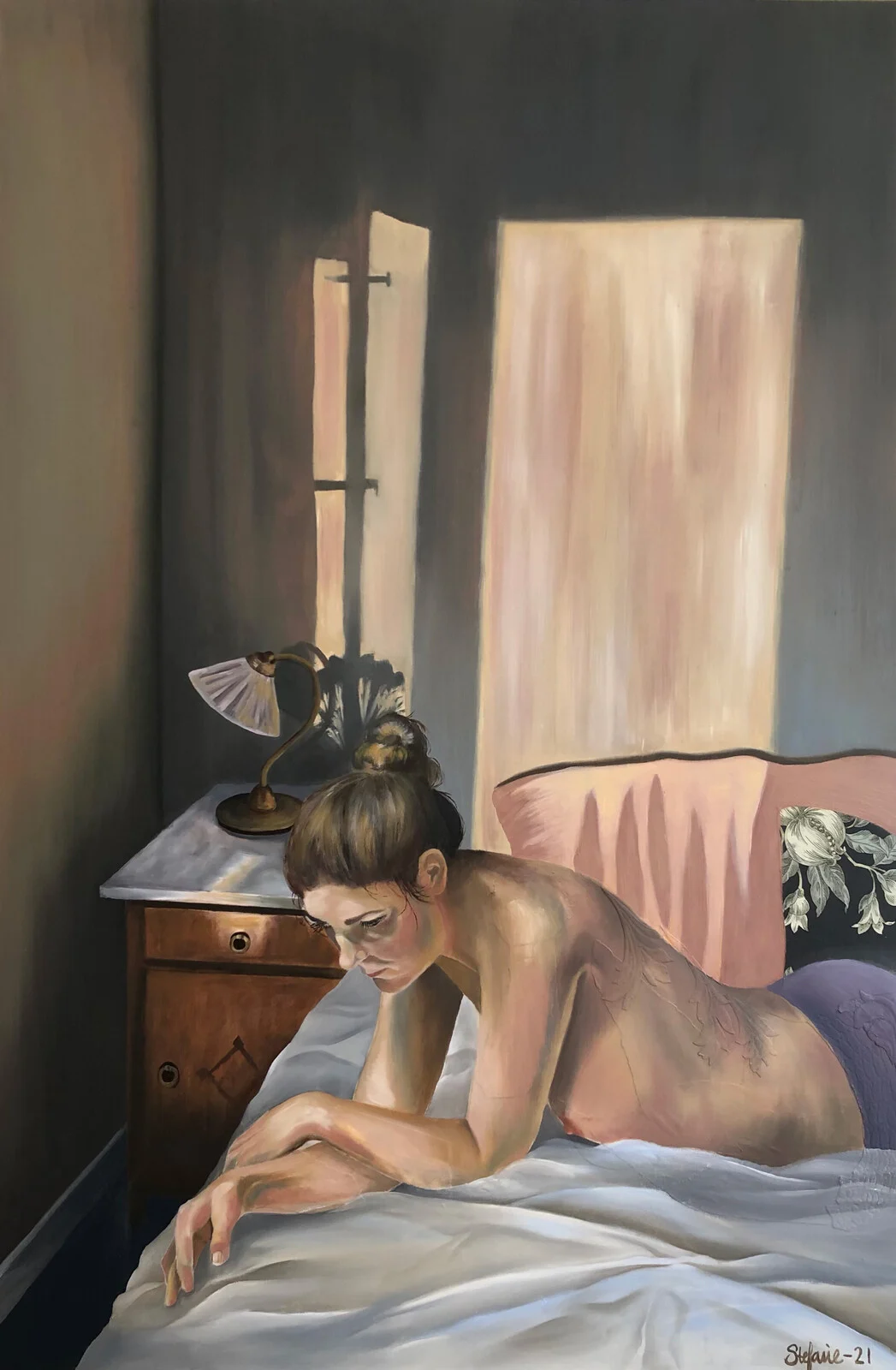 Oljemålning When my time comes av Stefanie Svensson