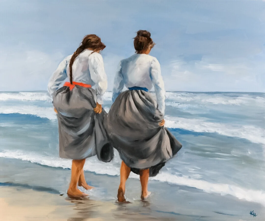Oljemålning Ocean breeze av Kirsi Hallberg